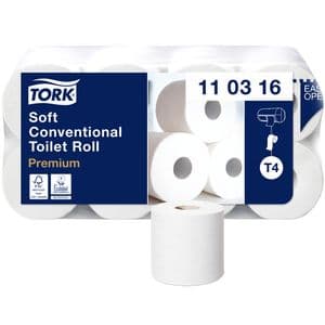 Picture 1 of Toiletpapier Tork T4 Premium 3-laags 250 vel wit 110316