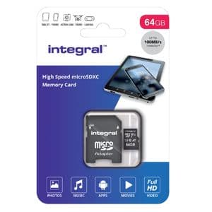 Picture 1 of Geheugenkaart Integral microSDXC V10 64GB