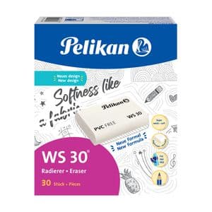 Picture 2 of Gum Pelikan WS30 37x30x9mm potlood zacht wit