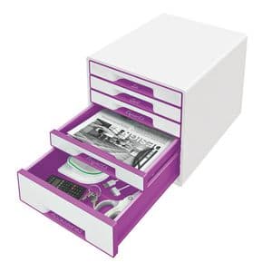 Picture 1 of Ladenblok Leitz WoW 5 laden wit/paars
