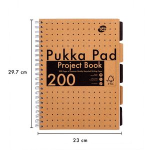 Picture 3 of Projectboek Pukka Pad Kraft A4 lijn 5-tabs 200 pagina's 80gr
