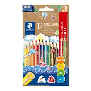 Picture 1 of Kleurpotloden Staedtler Noris jumbo set à 10+2 kleuren gratis