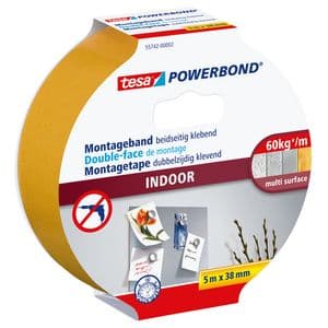 Picture 1 of Montagetape tesa® Powerbond Indoor dubbelzijdig klevend 5mx38mm wit
