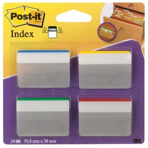 Picture 4 of Indextabs Post-it 686A1 38x50.8mm strong gebogen assorti 24 tabs