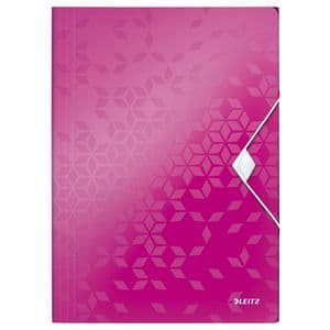 Picture 1 of Elastomap Leitz WOW A4 3 kleppen PP roze