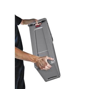 Picture 4 of Afvalbak Rubbermaid Slim Jim Vented met luchtsleuven 87 liter grijs
