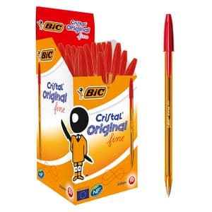 Picture 1 of Balpen Bic Cristal fijn rood