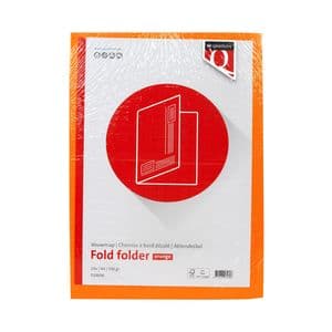 Picture 2 of Vouwmap Quantore A4 ongelijke zijde 250gr oranje
