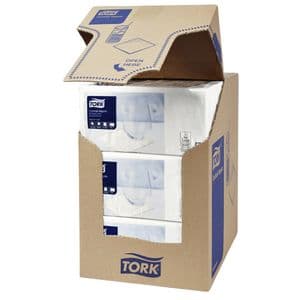 Picture 2 of Cocktailservet Tork Advanced 1/4 vouw 2-laags 238x238mm 200 vel wit 477534