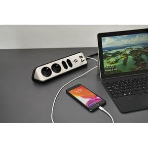 Picture 8 of Stekkerdoos Brennenstuhl bureau Estilo 4vdig incl 2 USB 2m zwart/zilver