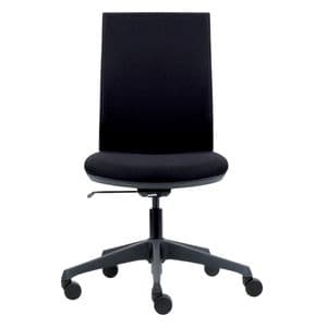 Picture 4 of Bureaustoel Euroseats Canillo gestoffeerde rug zwart