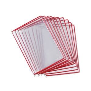 Picture 3 of Zichtpaneel Tarifold A4 verticaal rood 10 stuks