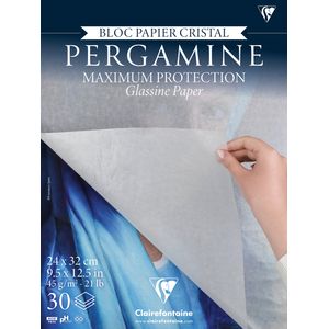 Picture 1 of Tekenblok Clairefontaine Paint On 24cmx32cm pergamijnpapier 30 vel 45gr