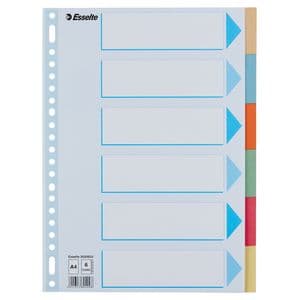 Picture 6 of Tabbladen Esselte Premium A4 6-delig karton 23-rings assorti