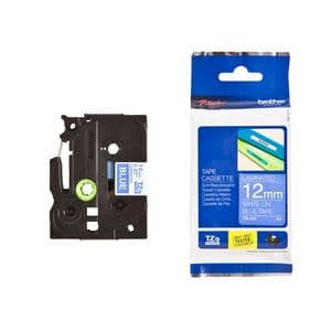 Picture 3 of Labeltape Brother P-touch TZe-535 standaard 12mm wit op blauw