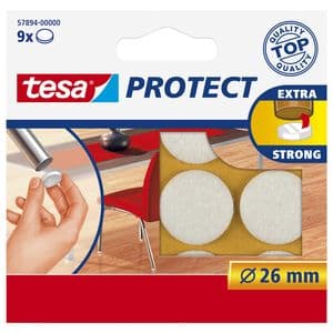 Picture 1 of Beschermvilt tesa® Protect anti-kras Ø26mm wit 12 stuks