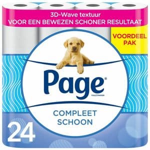 Picture 1 of Toiletpapier Page Compleet Schoon 2-laags 140vel 24 rol wit