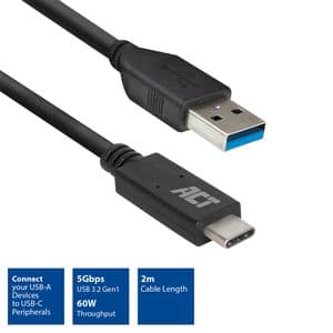 Picture 3 of Kabel ACT USB A 3.2 naar USB-C 2 meter
