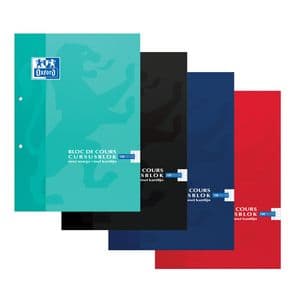 Picture 1 of Cursusblok Oxford School A4 ruit 5x5mm 2-gaats 200 pagina's 80gr assorti