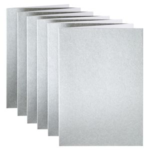 Picture 2 of Correspondentiekaart Papicolor dubbel 105x148mm metallic zilver pak à 6 stuks