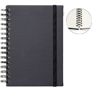 Picture 1 of Notitieboek Quantore A5 spiraal lijn 192 pagina's 80gr zwart