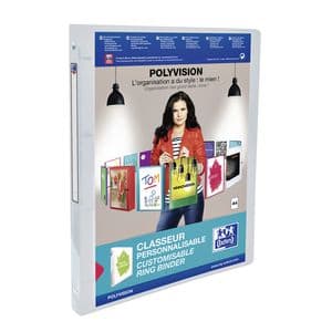 Picture 1 of Presentatieringband Oxford Polyvision A4 4-rings O-mech 20mm transparant
