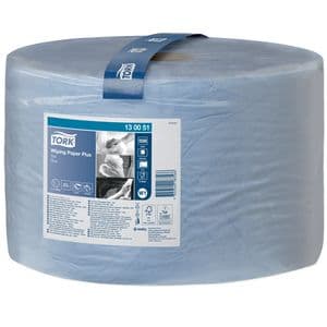 Picture 1 of Poetspapier Tork W1 Plus Premium 2-laags 1500 vel blauw 130051