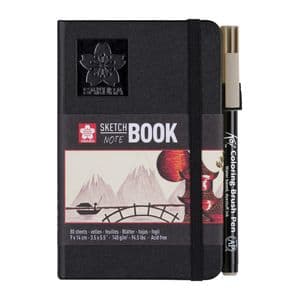 Picture 3 of Schetsboek Sakura 80 witte vellen 140gr 90x140mm zwart