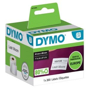 Picture 1 of Etiket Dymo LabelWriter naamkaart 41x89mm 1 rol á 300 stuks wit