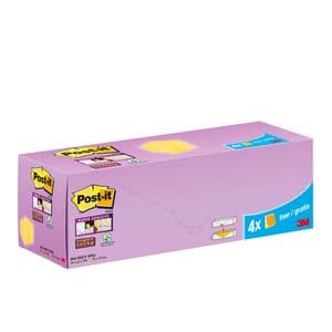 Picture 2 of Memoblok 3M Post-it 654-SSCY Super Sticky 76x76mm geel voordeelpak