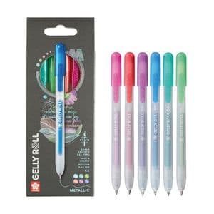 Picture 4 of Gelschrijver Sakura Gelly Roll Metallic 08 klikfunctie set à 6 kleuren