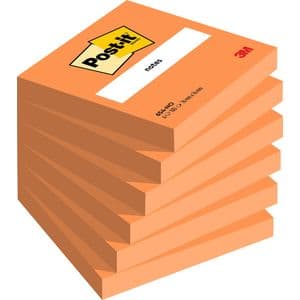 Picture 1 of Memoblok Post-it 654 76x76mm oranje 100 vel