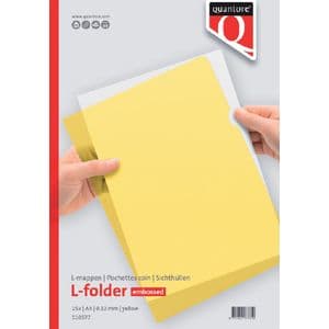 Picture 3 of Insteekmap L-model Quantore A4 PP 0.12mm geel 25 stuks