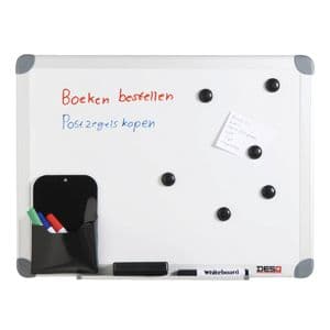 Picture 1 of Whiteboard Desq 450x600mm in kunststof draagtas