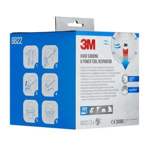 Picture 3 of Stofmasker 3M voor schuren 8822 FFP2 met ventiel 5 stuks