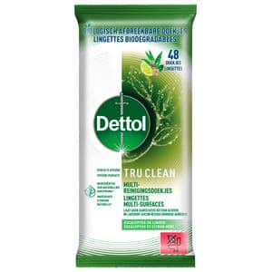 Picture 1 of Reinigingsdoekjes Dettol TC Eucalyptus & Limoen 48 stuks