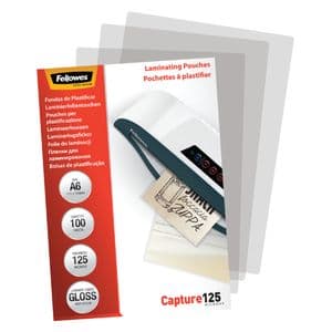 Picture 2 of Lamineerhoes Fellowes A6 2x125micron glans 100 stuks