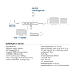 Picture 8 of Dockingstation ACT USB-C 4K voor 1 HDMI monitor