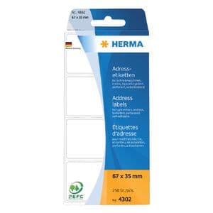 Picture 1 of Etiket HERMA adres 4302 67x35mm zig-zag 250 stuks