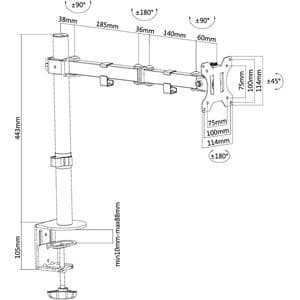 Picture 2 of Monitorarm Neomounts D550 10-32" zwart