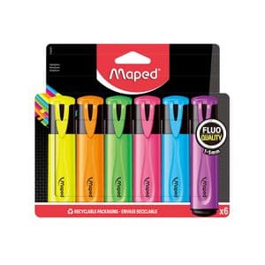 Picture 1 of Markeerstift Maped set à 6 standaard kleuren