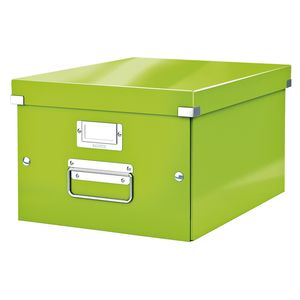 Picture 1 of Opbergdoos Leitz Click & Store WOW middel gerecycled karton 281x200x370mm groen
