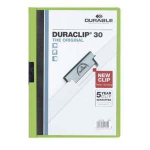 Picture 2 of Klemmap Durable Duraclip A4 3mm 30 vellen groen