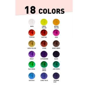 Picture 10 of Gouache HIMI 18 kleuren 30gr opbergbox roze