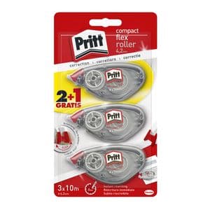 Picture 1 of Correctietape Pritt compact flex 4.2mm x 10m blister 2+1 gratis