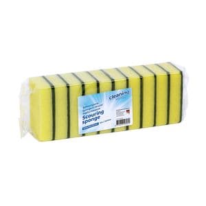 Picture 1 of Schuurspons Cleaninq geel/groen 100x70x25mm 10 stuks