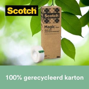Picture 4 of Plakband Scotch Magic 900 19mmx33m onzichtbaar mat 9 rollen