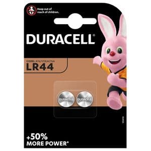 Picture 1 of Batterij Duracell knoopcel 2xLR44 alkaline Ø11,6mm 2 stuks