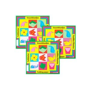 Picture 4 of Vouwblaadjes vierkant 12x12cm 65gram assorti 90 vel