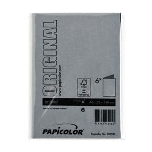 Picture 3 of Correspondentiekaart Papicolor dubbel 105x148mm ravenzwart pak à 6 stuks